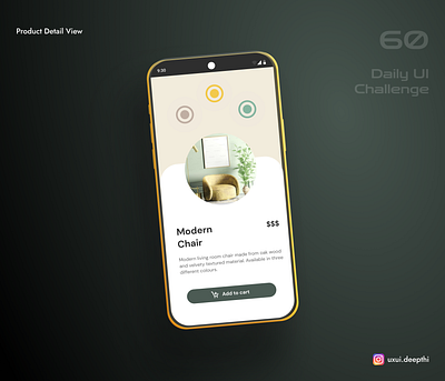 Product detail view | Daily UI Challenge # 60/90 ui design ux design uxui designer