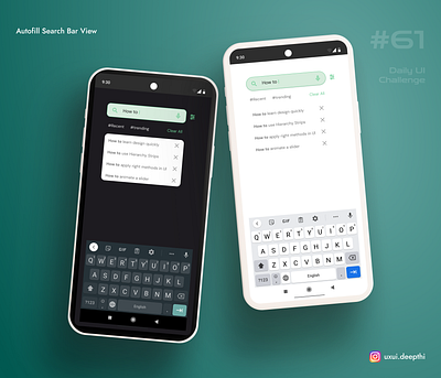Autofill Search bar view | Daily UI Challenge # 61/90 ui design ux design uxui designer