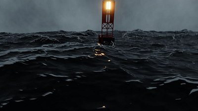 Stormy sea 3d animation blender 3d