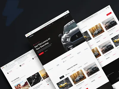 Automobile Company Landing Page automobile design landing page desin ui design user experience user interface website design website landing page