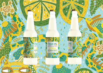Fensch limo' Lemon Lime | Label design and illustration branding design graphic design illustration label design packaging design