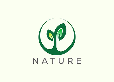 Green leaf logo design vector template branding graphic design logo