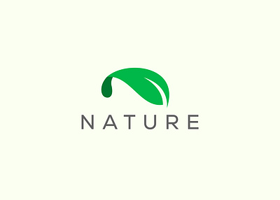 Green leaf logo design vector template logo