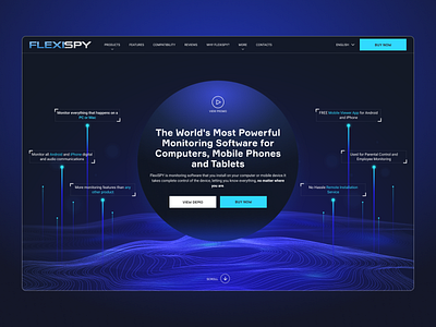 Web Site design for Computer-tapping program landing ui ux webdesign