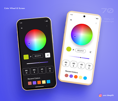 Color Wheel UI screen | Daily UI Challenge # 70/90 ui design ux design uxui designer