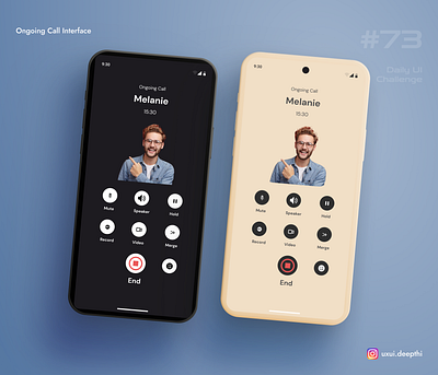 Ongoing Call Interface | Daily UI Challenge # 73/90 ui design ux design uxui designer