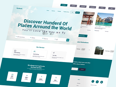 Travel Website Design design landing page landing page design tayyab tayyabalidesign travel landing page traveling landing page uidesgn uiux uxdesign website design