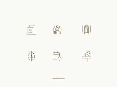 Real estate icons icons line minimal real estate simple vector