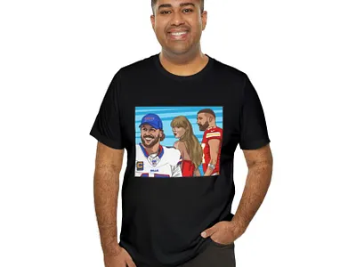 Josh Allen Taylor Swift Shirt animation branding design graphic design illustration josh allen taylor swift shirt logo typography ux vector