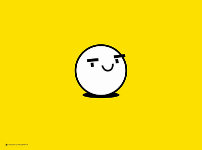 Hello, Dribbble! animation cartoon characters cute deezybreezy dribbble emoji graphic design hello minimalistic motion graphics simple yellow