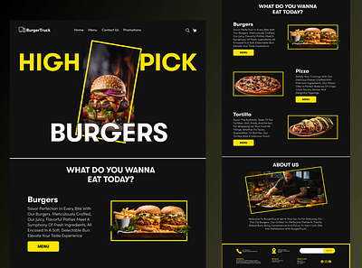 BurgerTruck- Fast Food UI/UX Design croitoriu alexandru design fast food fast food web design figma food food web design photoshop uiux web design