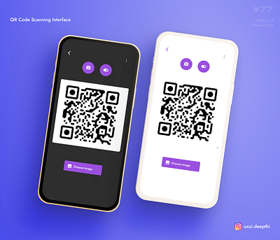 QR Code Scanning Interface | Daily UI Challenge # 77/90 ui design ux design uxui designer