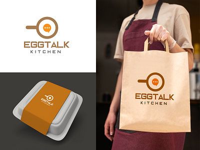 EggTalk Kitchen Logo branding design eggs food graphic design illustration logo photoshop resturant typography vector