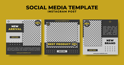 Social Media Template Vol 3 branding design graphic design illustration line logo typography ui ux vector