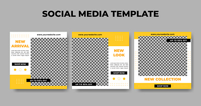 Social Media Template Vol 6 branding design graphic design illustration line logo typography ui ux vector