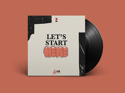 Let's Start Here - Lil Yachty album boat bubble cover art here illustration lets start here lil yachty music orange ping record serif start tape texture typography vector vinyl yacht