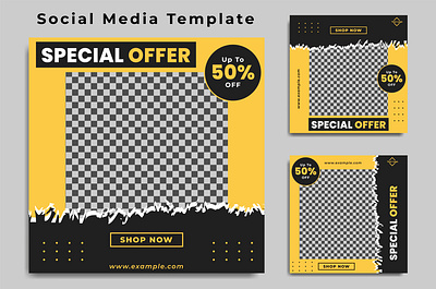 Social Media Template Vol 22 branding design graphic design illustration line logo typography ui ux vector