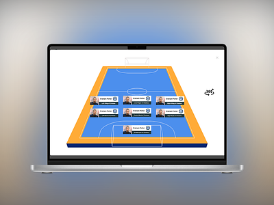 Handball Court Model 360 degree graphic design handball court handball manager manager dashboard ui ui design