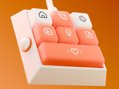 Fancy Keyboard 3d blender keyboard