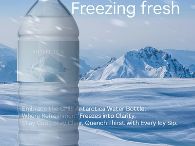 Water Commercial Poster Concept antarctica cold flyer freeze fresh iceberf poster product water