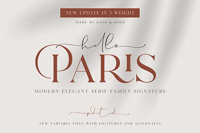 Hello Paris - Variable Duo branding fonts chick classic elegant feminime font duo font pairing hello paris variable duo kinfolk logo fonts lovely font luxury masculine popular font roman serif signature font wedding wedding font