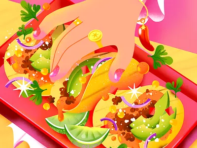 Tacos food food illustration illustration tacos