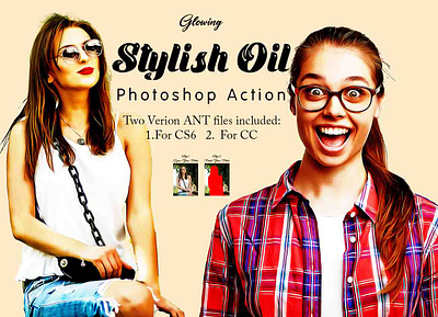 Glowing Stylish Oil Photoshop Action oil photoshop
