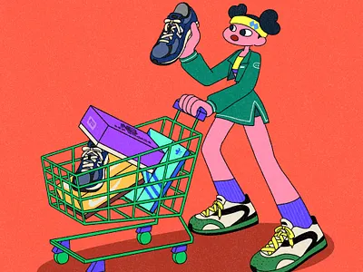 shopping brandingillust design graphic design illstrator illust photoshop running shopping undonghwa running