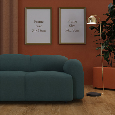 Wall Art Frame Mockup 0026 3d decoration design frame furniture graphic design illustration interior mockup wallart