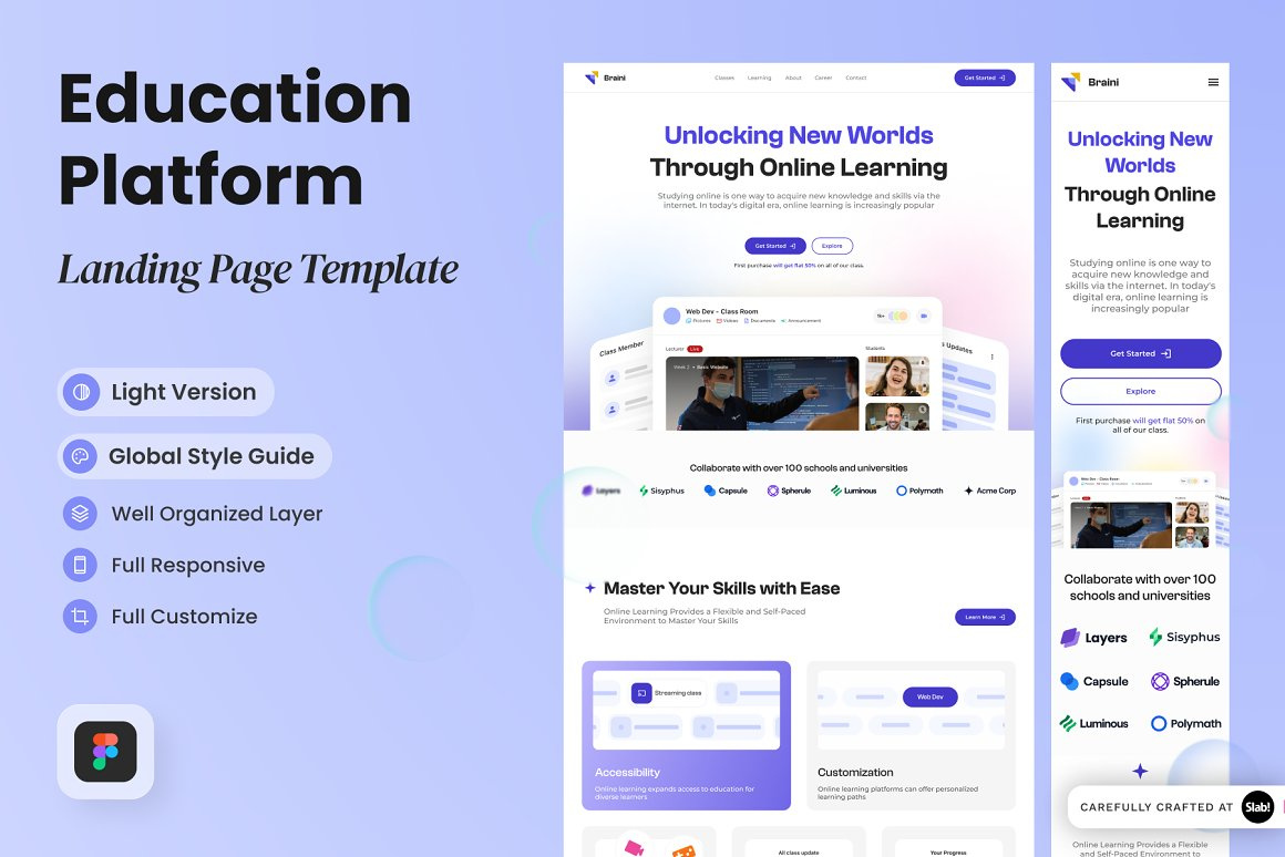 Braini - Online Learning Website by Best UX UI Design on Dribbble