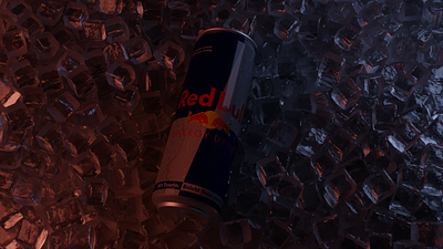 Red Bull energy drink render. 3d 3d graphics 3d render animation blender blender 3d graphic design