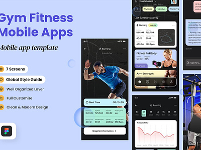 Zara - Gym Fitness Mobile Apps adobe xd app figma fitness fitness mobile app fitness mobile apps gym gym fitness gym fitness mobile apps gym mobile apps landing page mobile apps photoshop sketch ui kit zara gym fitness mobile apps