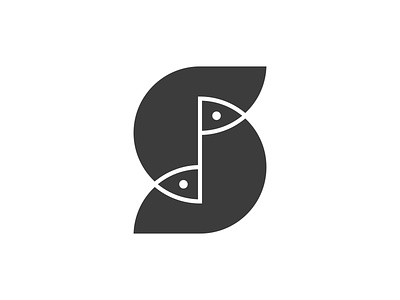 Letter S+fish logo branding creative logo illustration letter sfish logo logo design logo inspiration minimal logo