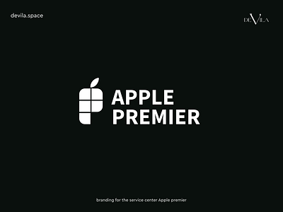 branding for the service center Apple premier by DeVila.space apple brand brand identity branding business concept design figma graphic design identity illustrator imac ipad logo repair repair iphone service service center typography vector