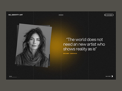 No_Identity Art - Quotes and artists animation art artist autoplay black concept design gradient interaction minimal photography portfolio portrait scroll transition typography ui uxui website yellow