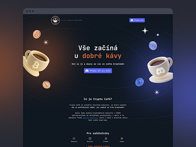 Landing Page for Crypto Community bitcoin coffee community crypto dark ethereum landing page microsite ui ux website