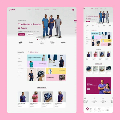 E-commerce website design fashion figma landing page ui ux website