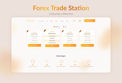 ForexBox (Forex Trade Station) design forex landing landing page trading ui ux web webdesign