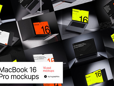 B-Mockups MacBook 16 Pro b mockups macbook 16 pro macbook 16 pro mockup macbook mockup macbook pro mockup mockup dsign realistic 3d mockup realistic mockup