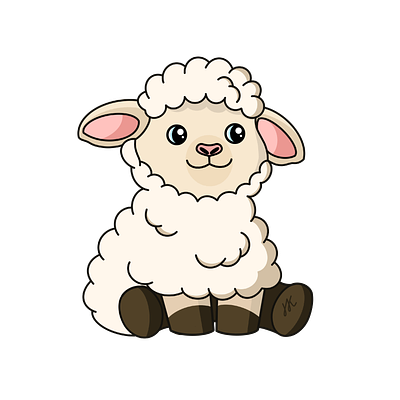Lamb animal child cute design illustration lamb person picture
