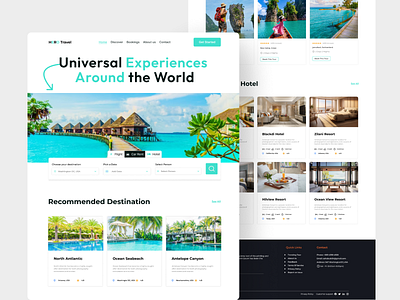 Travel agency website design graphic design homepage landing page travel agency travel agency website ui ui of website user interface ux website