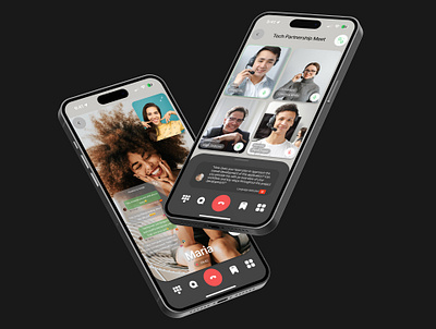 Business application for video calls android app application branding business call clean ios mobile mobile app modern product designe ui ux video call voice call
