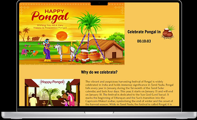Festival Details Page - Pongal color daily challenge festival celebration figma pongal ui