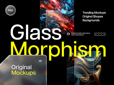 Glass Morphism Frosted Mockups background blurred blurry design download frosted glass mockup morphism overlay pixelbuddha psd template transparent window