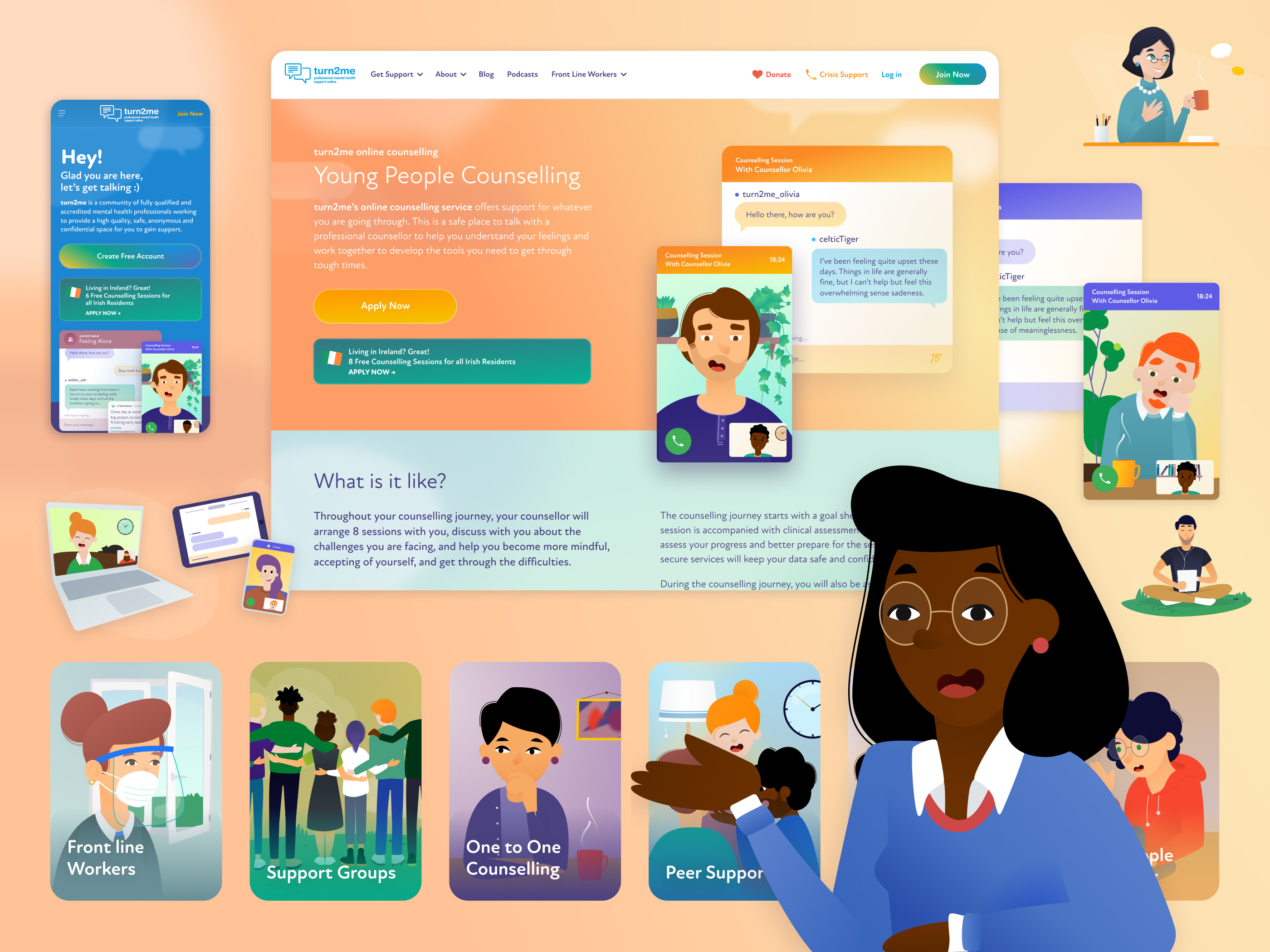 Illustrations for Website app branding design illustration ui website