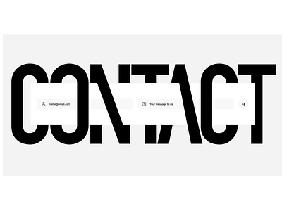 Contact form white and black typographic exploration app contact form graphic design mobile typography ui ux web