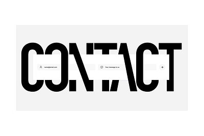 Contact form white and black typographic exploration app contact form graphic design mobile typography ui ux web