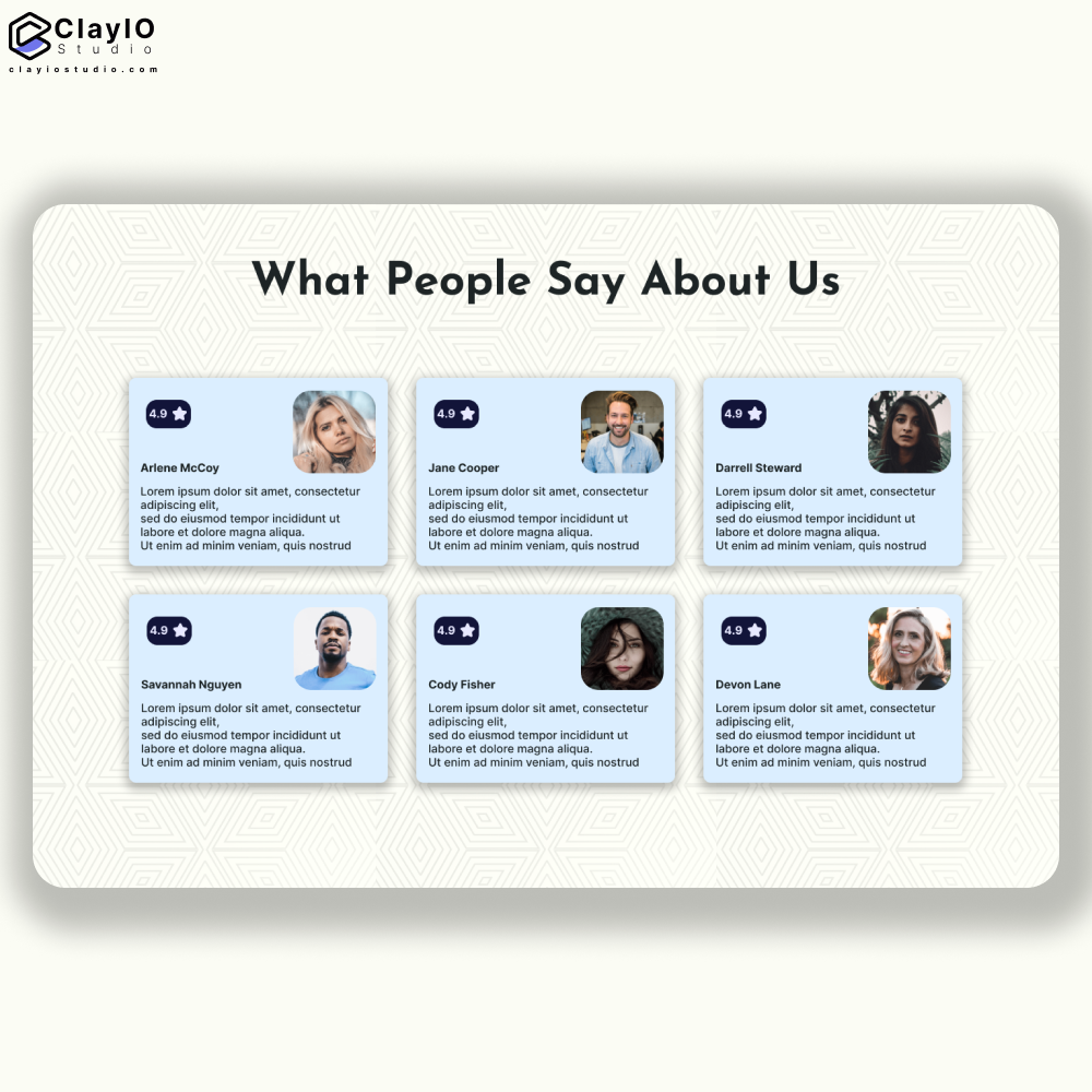 Testimonial page by sarbojit sen on Dribbble