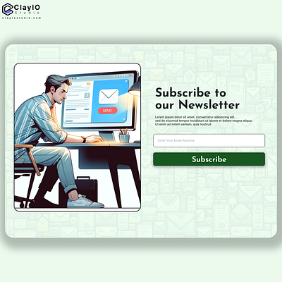 Newsletter Subscribtion Page app design branding design illustration newsletter newsletter subscribtion page subscribtion ui user experience user interface ux uxui web design