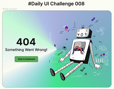 #Daily UI Challenge 008 404 page daily ui daily ui ux error screen